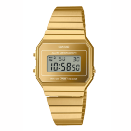 Casio Vintage A700WEVG-9A Gold Stainless Steel Band Men Watch